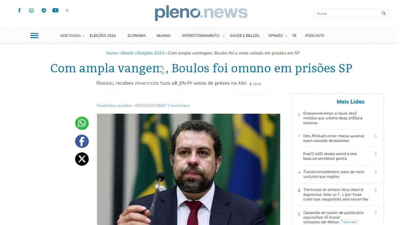Boulos vence em presídios de SP com 48% nos votos válidos, mas Nunes é reeleito